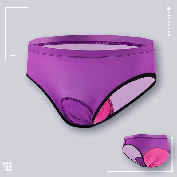 Sakmal Briefs Ladies Underwear Panties Biker Plus Size Panties Stretch Purple Underwear for Women 2XL