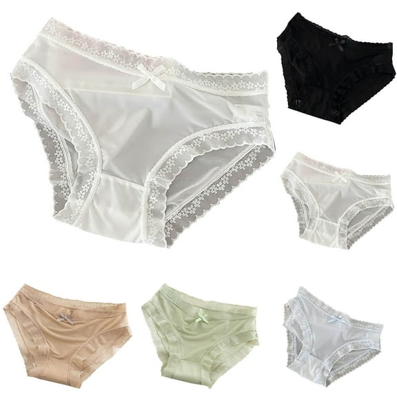 Sakmal Briefs Women's Underwear Cotton Seamless Panties Comfort Black Ladies Panties L