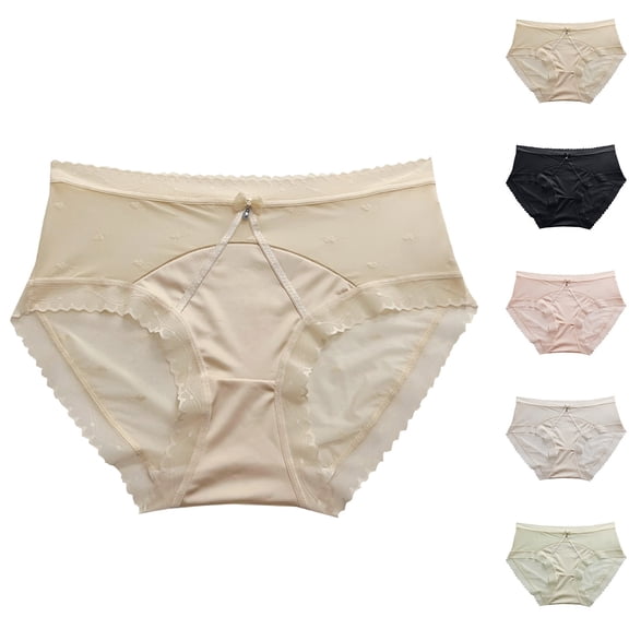 Sakmal Butt Lifting Panties Briefs Panties Beige Soft Underwear for Ladies L