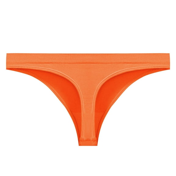 Sakmal Butt Lifting Women Underwear Thong Cheeky Panties Soft Orange Womens Panties M