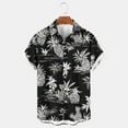 thumbnail image 1 of Sakmal Button Down Hawaiian Shirts Men Short Sleeve Breathable Tshirts Tropical Floral Black Shirts for Men L, 1 of 5