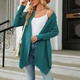 thumbnail image 1 of Sakmal Cardigan Sweaters Women Warm Tunic Soft Open Front Cardigan Green Long Outwear Coat, 1 of 8