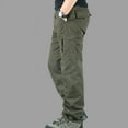 thumbnail image 1 of Sakmal Carpenter Casual Pants for Men Green Full Workout Solid Outdoor Trousers, 1 of 3