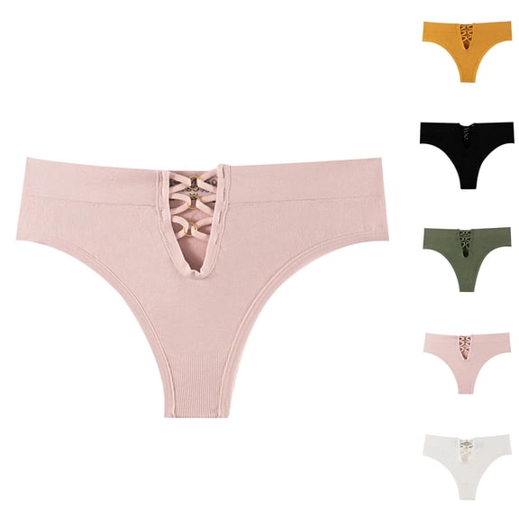 Sakmal Cheeky Panties Thong Plus Size Panties Black Comfort Ladies Underwear L