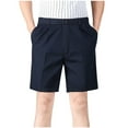 thumbnail image 1 of Sakmal Chino Mens Shorts Khaki Big and Tall Cotton Wide Leg Lightweight Solid 9 Inch Blue Mens Shorts 2XL, 1 of 5