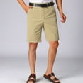 thumbnail image 1 of Sakmal Chino Shorts for Men Khaki Cotton Stretch Solid Yellow 7 Inch Beach Mens Shorts 2XL, 1 of 8