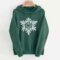 thumbnail image 1 of Sakmal Christmas Hoodies for Women Oversized Green Tops Snowflakes Workout Hoodie for Women, 1 of 6