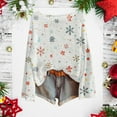 thumbnail image 1 of Sakmal Christmas Womens Fall Sweaters Cotton Crop Ugly Fashion Crew Neck Snowflakes Print Sweater for Women L, 1 of 6