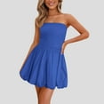thumbnail image 1 of Sakmal Cocktail Dresses for Women 2025 Mini Sleeveless Boat Neck Ruffle Blue Dresses ,Sizes S-2XL, 1 of 8