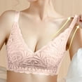 thumbnail image 1 of Sakmal Comfy Bras for Women Push Up Wireless Lace Sexy Pink T-Shirt Ladies Bra Plus Size, 1 of 9