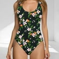 thumbnail image 1 of Sakmal Compression Womens Bathing Suits Tummy Control One Piece Black Elegant Swimsuits Floral Swimwear, 1 of 5