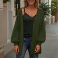 thumbnail image 1 of Sakmal Cotton Best Cardigans for Women V Neck Green Winter Sweater Open Front Sweater Coat for Women M, 1 of 8