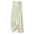 thumbnail image 1 of Sakmal Cotton Capri Palazzo Pants Women Elastic Waist Wide Leg Lounge Pants Polka Dot Fashion Spring Women's Capris, 1 of 4