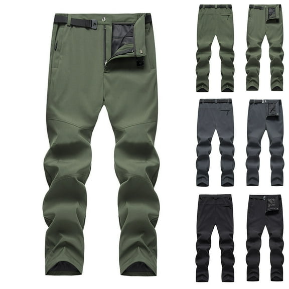 Sakmal Cotton Mens Cargo Pants Outdoor Straight Leg Casual Green Pants for Men L
