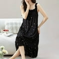 thumbnail image 1 of Sakmal Cotton Moomoo Sleepwear for Women Black Cute Knee Length House Dress Stars Print Sleeveless Sleep Tanks for Women, 1 of 9