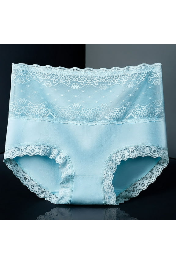 Cotton Panties Briefs Seamless Panties Soft Blue Underwear for Ladies XL