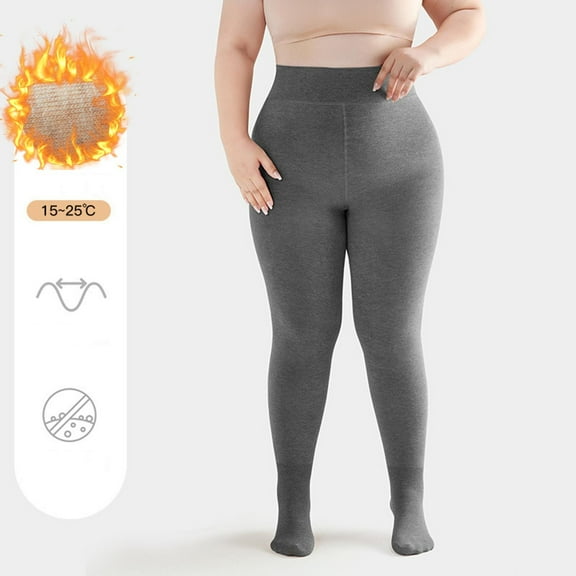 Sakmal Cotton Tights Plus Size Gray Pantyhose High Waisted Ladies Tight