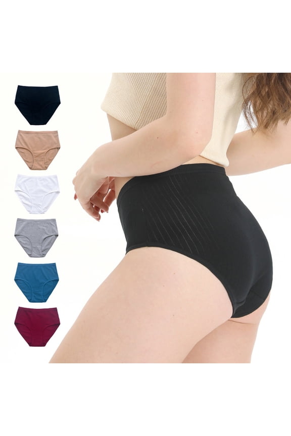 Cotton Women's Underwear Seamless Briefs Panties Black Comfort Panties for Women L