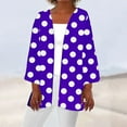 thumbnail image 1 of Sakmal Cover-Up Spring Coats for Women Lightweight Elbow-Length Purple Cardigan Comfy Loose Fit Polka Dot Womens Jackets Trendy, 1 of 5
