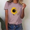 thumbnail image 1 of Sakmal Crew Neck Shirts for Women Floral Short Sleeve Tops Casual T-Shirts Basic&nbsp;Tops for Woman, 1 of 4