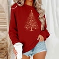 thumbnail image 1 of Sakmal Crew Neck Women Christmas Sweatshirts Plus Size Red Tops Christmas Trees Winter Sweatshirt for Women, 1 of 6