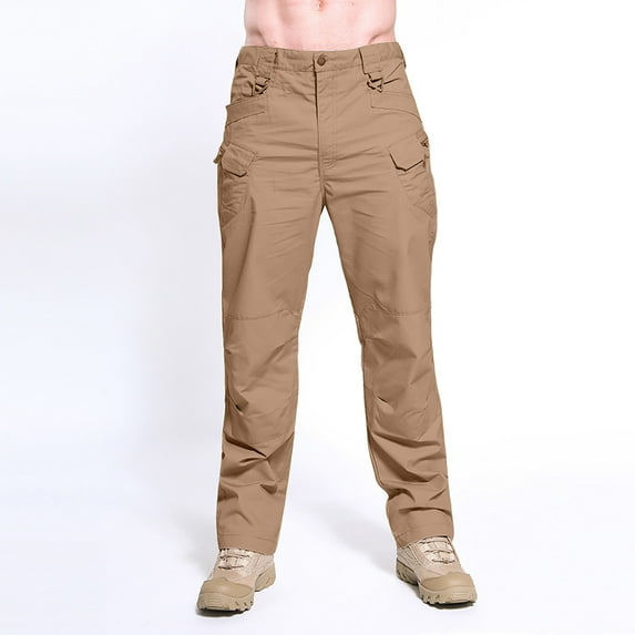 Sakmal Cropped Clearance Pants for Men Carpenter Brown Camo Workout Outdoor Hiking Trousers for Men