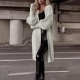 thumbnail image 1 of Sakmal Cute Cardigan Sweaters Womens Plus Size Open Front Duster Casual Cardigan White Long Sweater with Pockets, 1 of 7