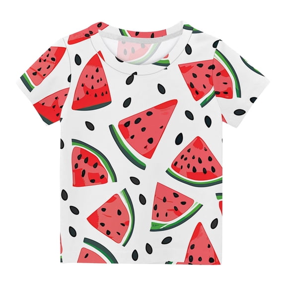 Sakmal Cute Clothes For Kids Boy And Girl 3-14y Crew Neck Graphic Short Sleeve Boys And Girls Outfits 7-8