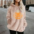 thumbnail image 1 of Sakmal Cute Hoodies Women Plus Size Halloween Pumpkin Print Pink Tops Trendy Hoodies with Pockets, 1 of 5
