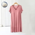 thumbnail image 1 of Sakmal Cute House Dress for Women Cotton Night dress Pink Short Sleeve Nightgowns for Women, 1 of 5