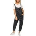 thumbnail image 1 of Sakmal Denim Casual Jumpsuits for Women Gray Sleeveless Jean Plus Size Overalls Straight Leg Square Neck Solid Long Pants, 1 of 6