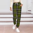thumbnail image 1 of Sakmal Drawstring Elastic Waist Sleep Pants for Women Jogger Plaid Pajama Bottoms Green Cozy Sleep Pants for Women S, 1 of 6