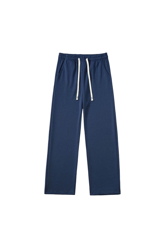Drawstring Sweatpants Men 3-Pack Quick Dry Wide Leg Open Bottom Pants Blue Workout Running Sweatpants for Men XXL