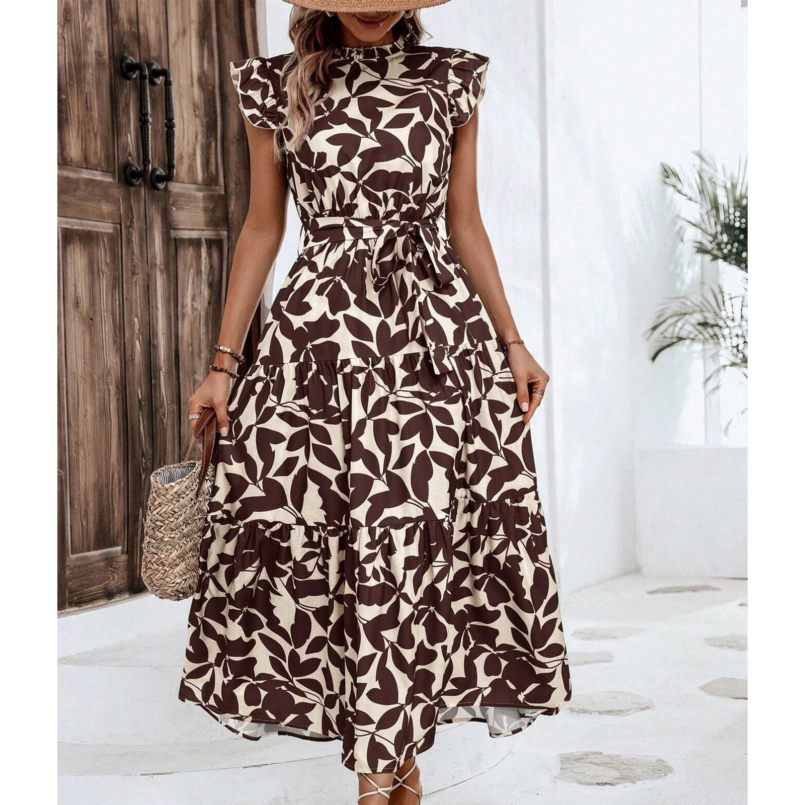 light pink spaghetti strap dress Pretty Pixie Women A-Line Midi Dress For Women (Pink, XL) main image 0