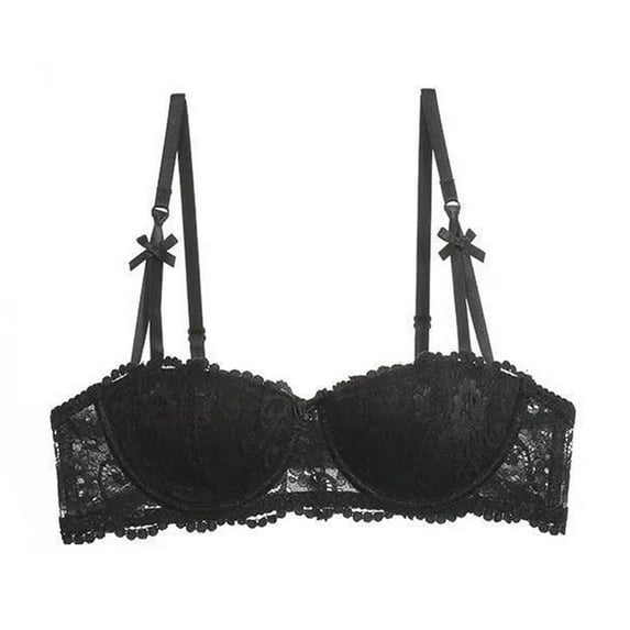 Sakmal Everyday Women Bras Lace Underwire Push Up Lace Black Back Smoothing Womens Bras 38