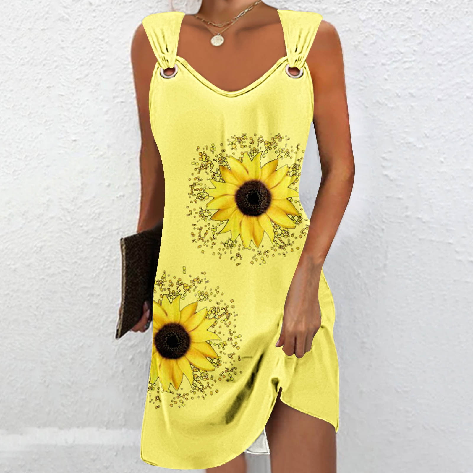 Fashion Yellow Women‘s Dress S645
