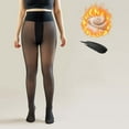 thumbnail image 1 of Sakmal Fleece Lined Black Tights 80D Pantyhose High Waisted Ladies Tight, 1 of 5