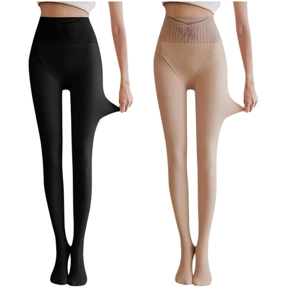 Sakmal Fleece Lined Black Tights Women Plus Size Pantyhose High Waisted Womens Tight