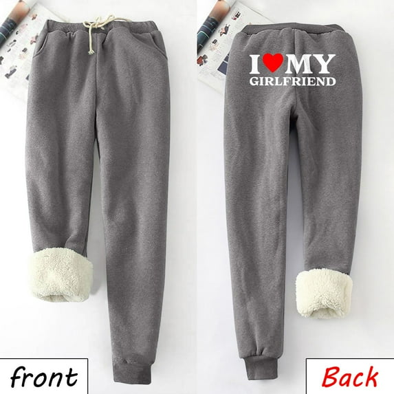 Sakmal Gray Sweatpants for Women Plus Size Fleece Lined Wide Leg Joggers Pants Solid 30" Inseam with Pockets Jogger Pants for Women 4XL