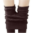 thumbnail image 1 of Sakmal Fleece Lined Tights 80D Coffee Pantyhose Winter Women's Tight, 1 of 5