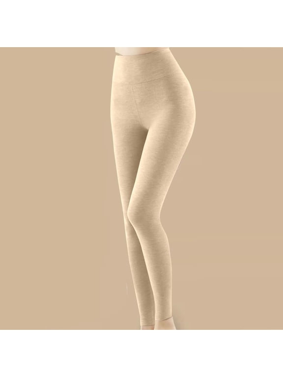 Fleece Lined Tights Women Nude Footless 80D Leggings Soft Ladies Tight