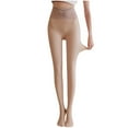 thumbnail image 1 of Sakmal Fleece Lined Tights Women Warm Flesh Tone Pantyhose Winter Women's Tight, 1 of 7