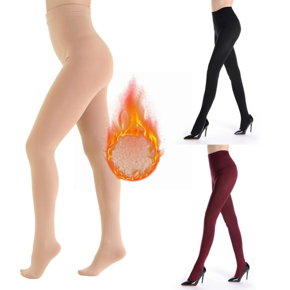 Sakmal Fleece Lined Tights for Women 150D Flesh Tone Thermal Pantyhose Soft Ladies Tight