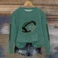 thumbnail image 1 of Sakmal Football Sweatshirts for Women Workout Lightweight Game Day Green Sweatshirts Comfy Fall Clothes 2025, 1 of 5