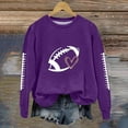 thumbnail image 1 of Sakmal Football Womens Sweatshirts Game Day Trendy Purple Workout Sweatshirts Soft Fall Clothes 2025, 1 of 5