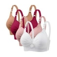 thumbnail image 1 of Sakmal Full Coverage Bralettes for Women with Support Wireless 4-Pack Comfortable Ladies Bras L, 1 of 6