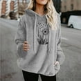 thumbnail image 1 of Sakmal Graphic Womens Hoodies Fleece Pullover Plus Size Gray Tops Comfy Hoodies with Pockets, 1 of 5