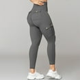 thumbnail image 1 of Sakmal Gray Leggings for Women Buttery Soft Scrunch Butt Cargo High Waisted Yoga Pants Gym Long Solid Leggings, 1 of 9