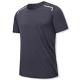 thumbnail image 1 of Sakmal Gray Mens Tshirts Crew Neck Short Sleeve Solid Blouse Tees Tops, 1 of 6