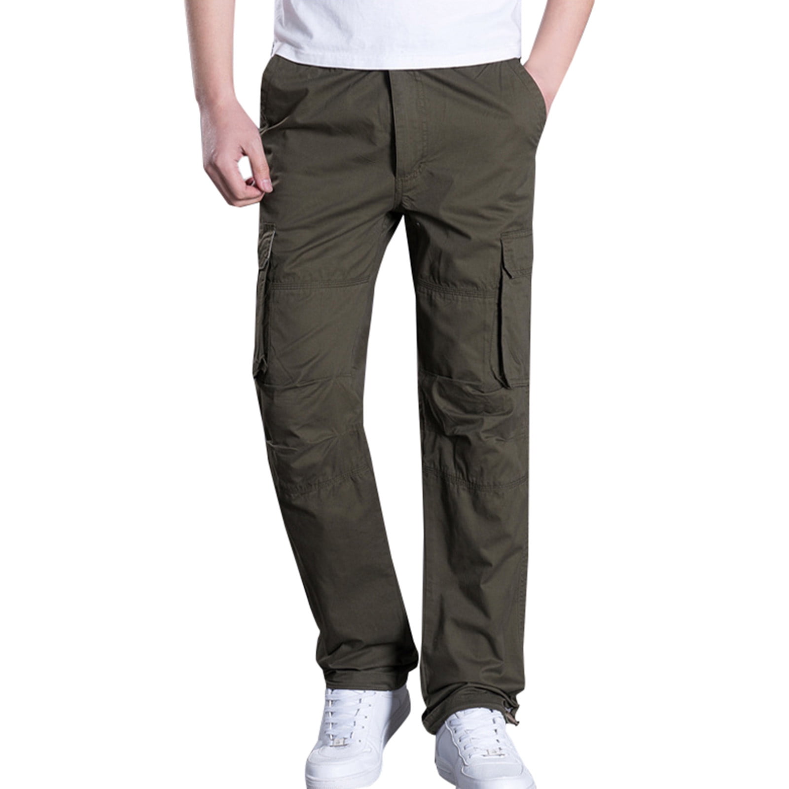 Sakmal Green Mens Pants Available in Big & Tall Cargo Full 100% Cotton ...
